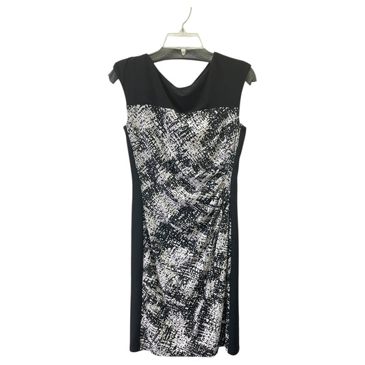 Dress Party Midi By Chaps In Black & White, Size:M