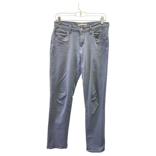 Jeans Straight By Levis In Purple Denim, Size:6