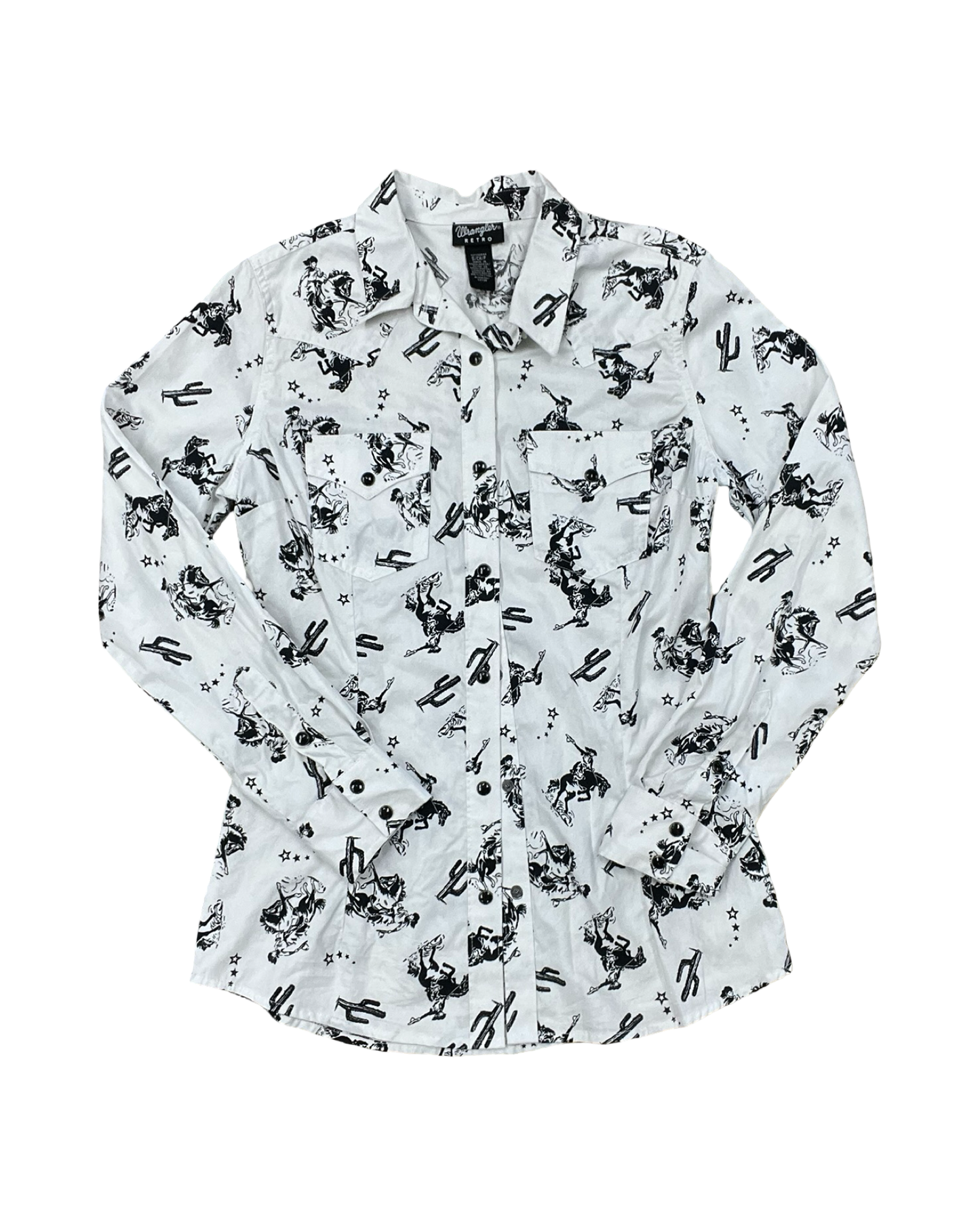 Blouse Ls By Wrangler In White, Size:S