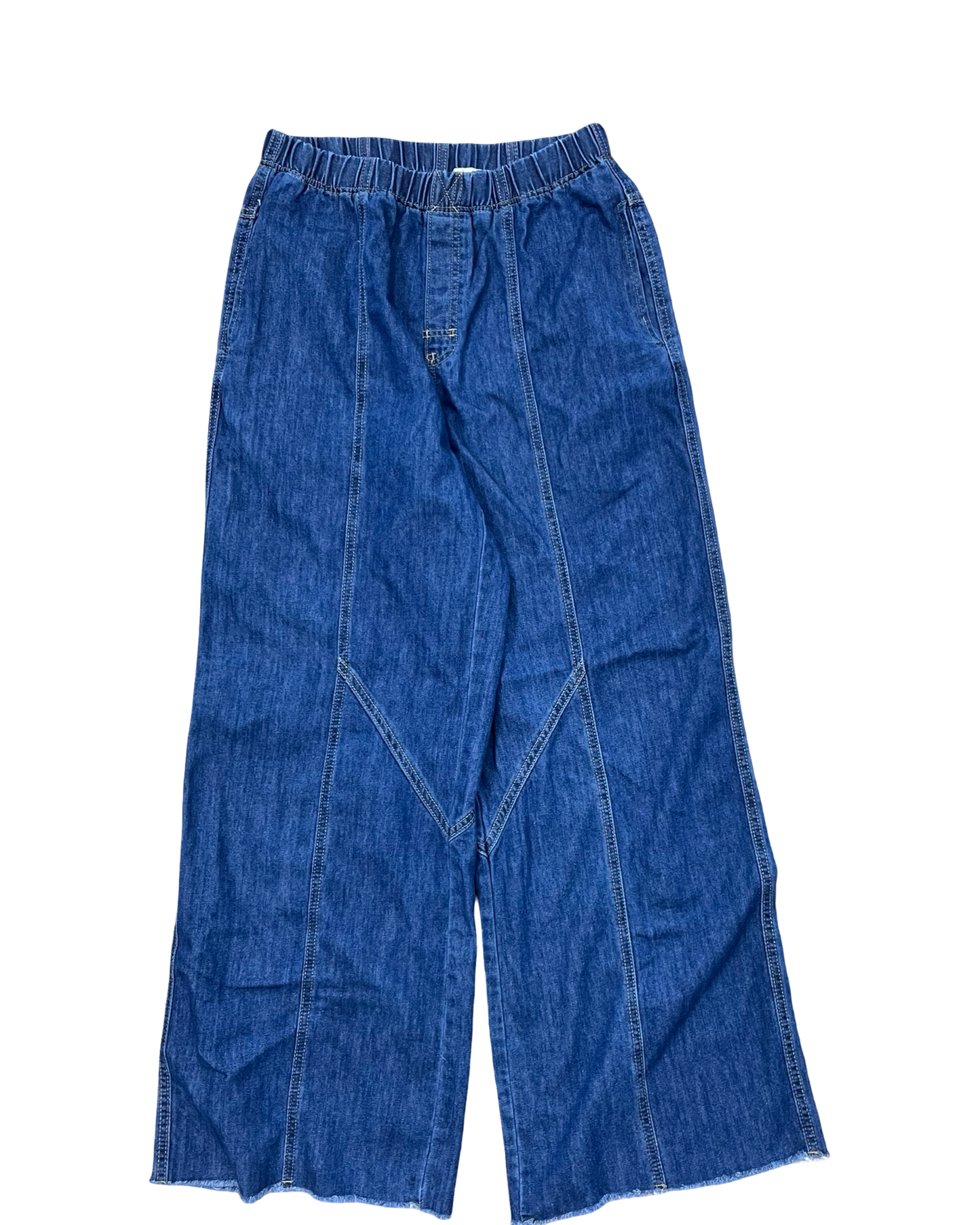 Jeans Wide Leg By Clothes Mentor In Blue Denim, Size:10