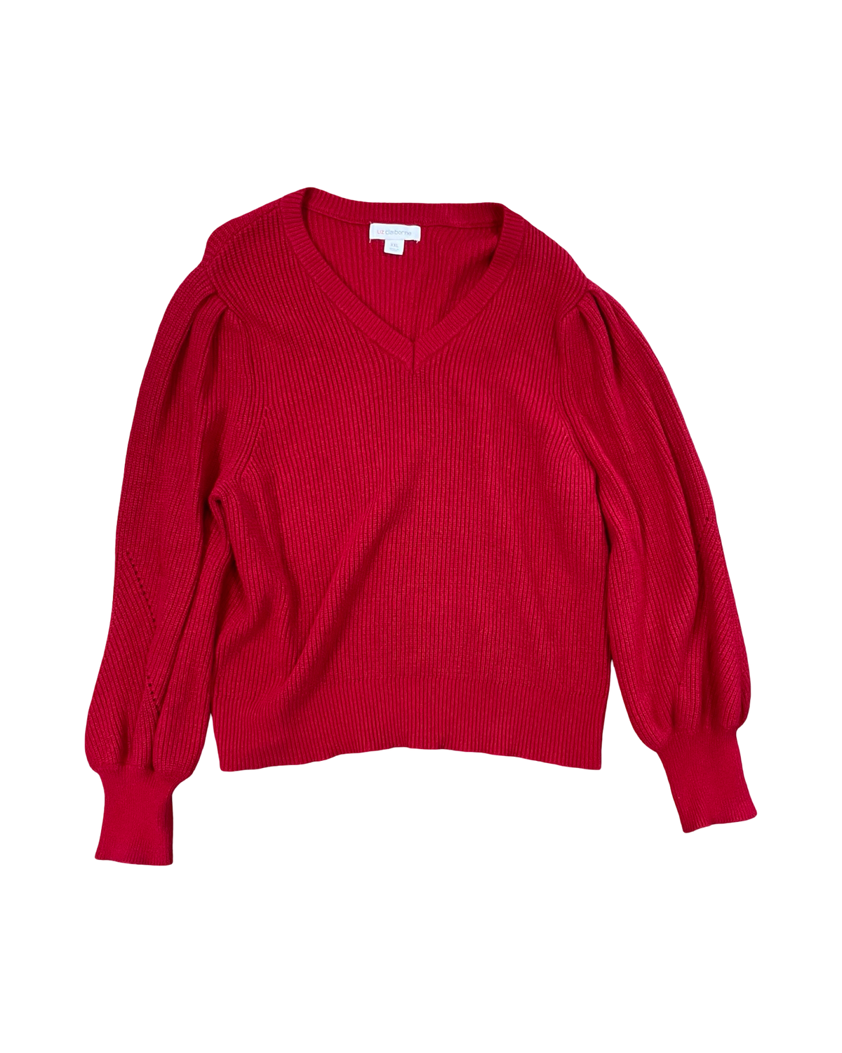 Sweater By Liz Claiborne In Red, Size:1X