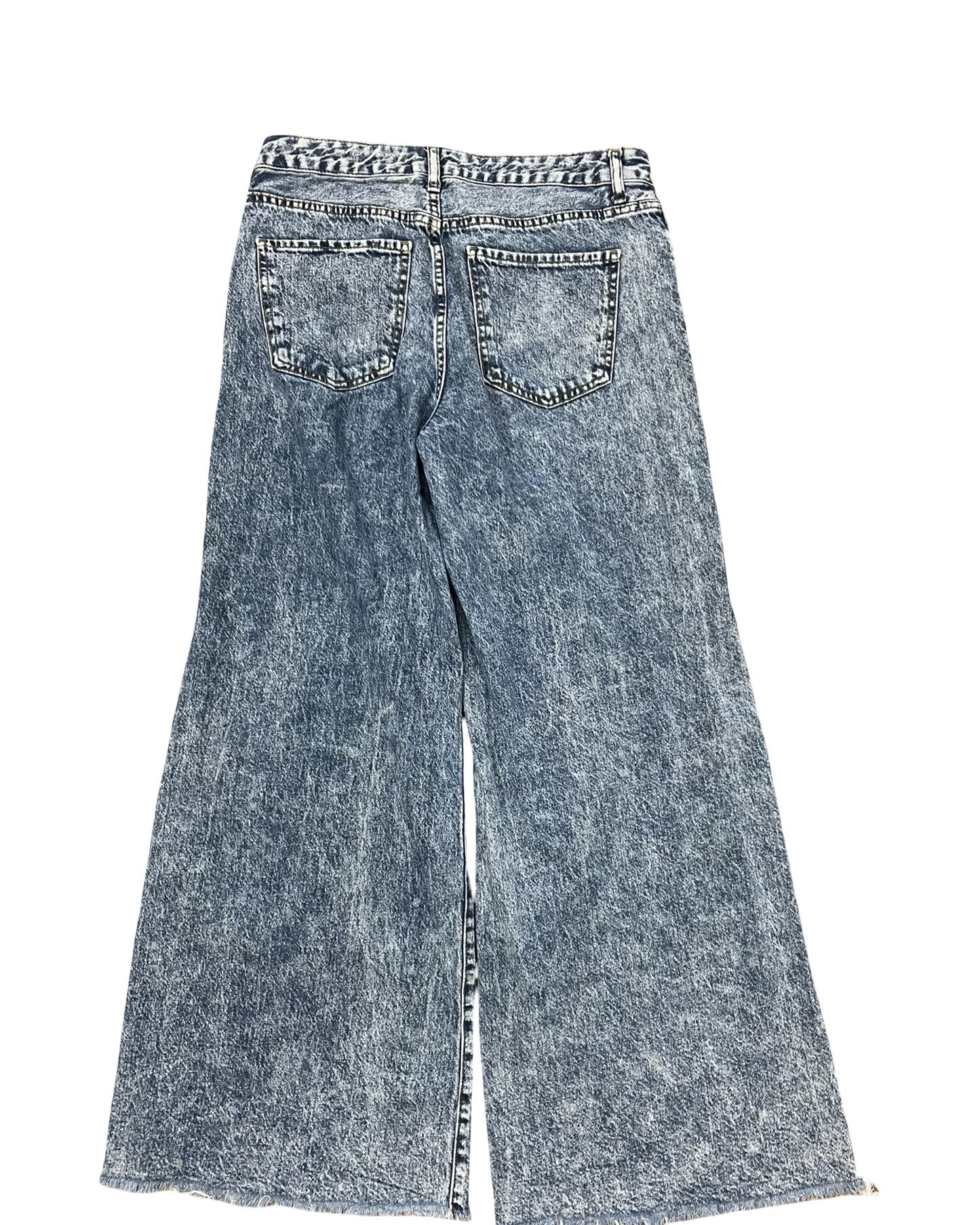 Jeans Wide Leg By Song In Blue Denim, Size:8