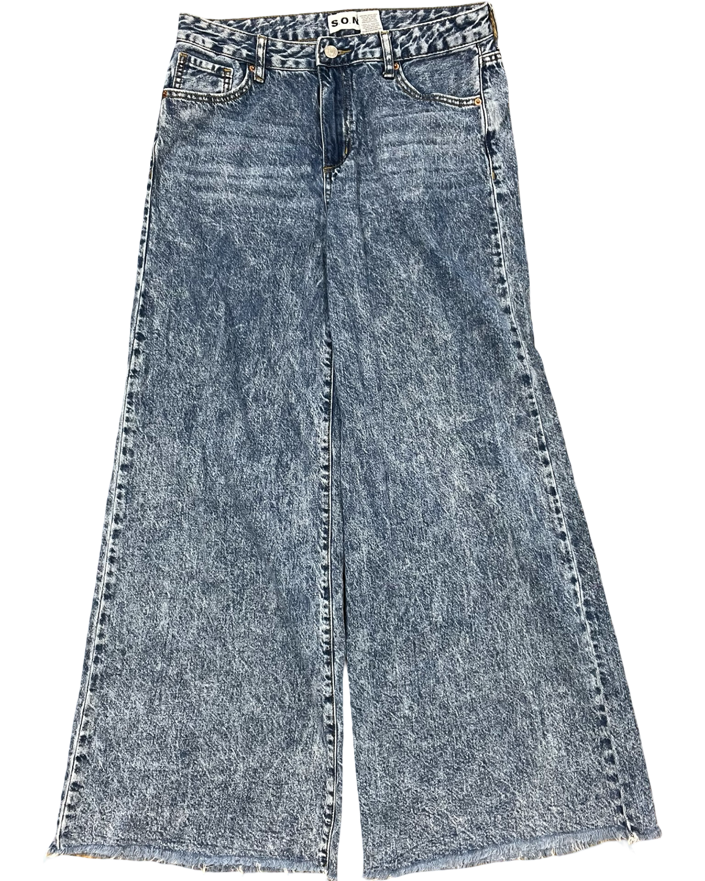 Jeans Wide Leg By Song In Blue Denim, Size:8