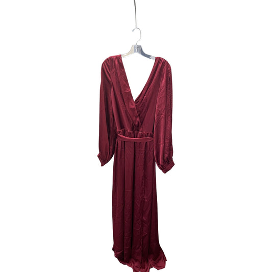 Dress Party Long By Fashion Nova In Maroon, Size:2X