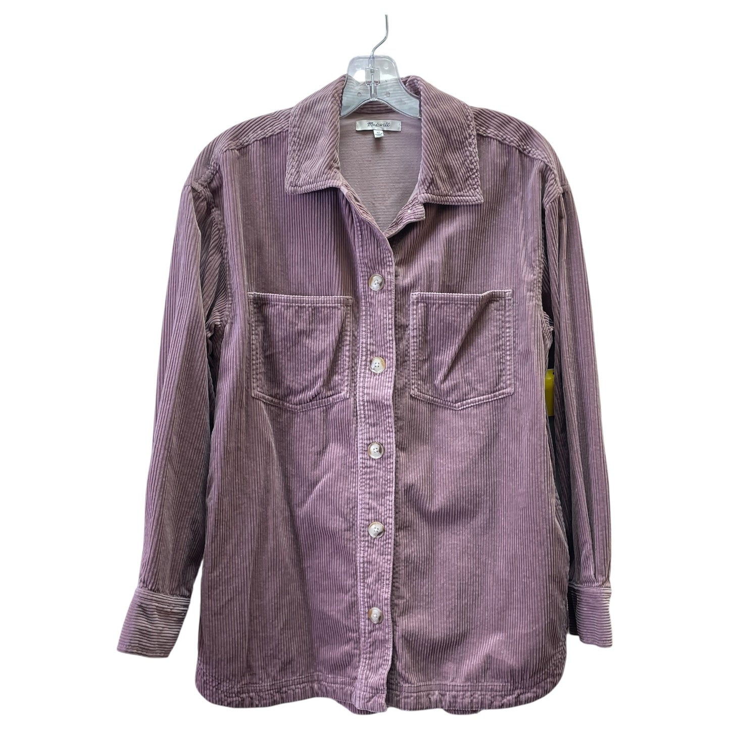 Jacket Shirt By Madewell In Purple, Size:Xs