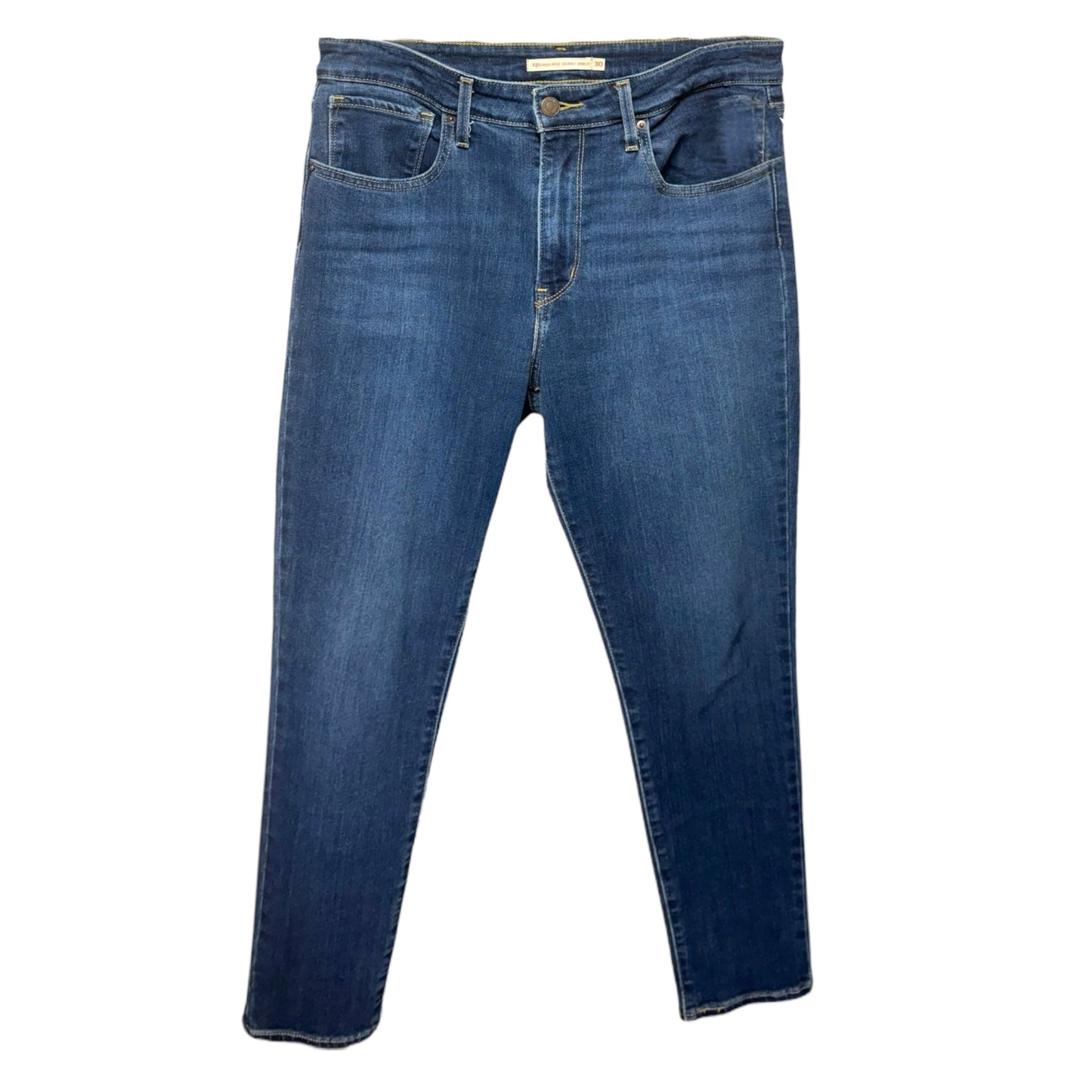 721 High Rise Skinny Ankle Jeans By Levis In Blue Denim, Size: 10