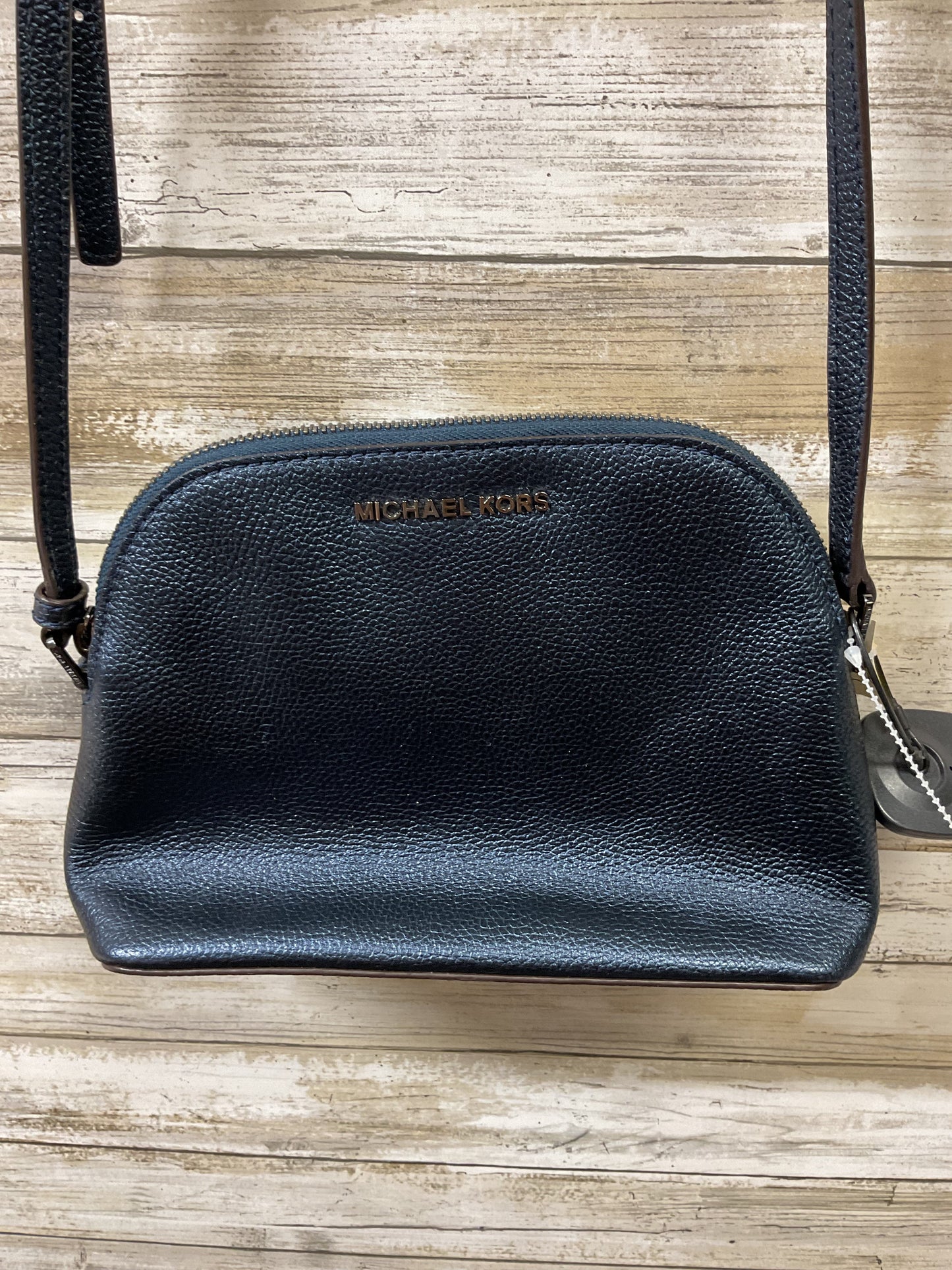 Crossbody Designer By Michael Kors In Navy, Size:Small