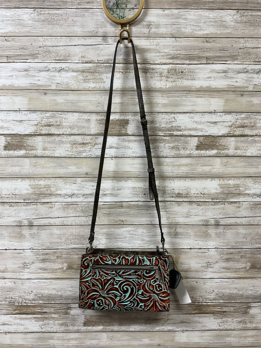 Crossbody Designer By Patricia Nash In Blue & Brown, Size:Small