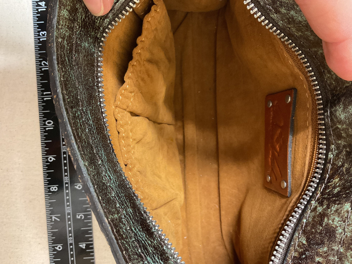 Crossbody Designer By Patricia Nash In Blue & Brown, Size:Small