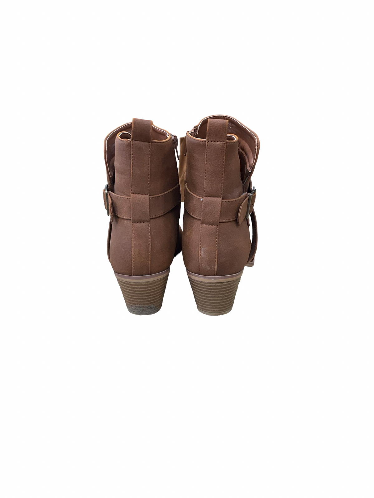 Boots Ankle Heels By Maurices In Brown, Size:11