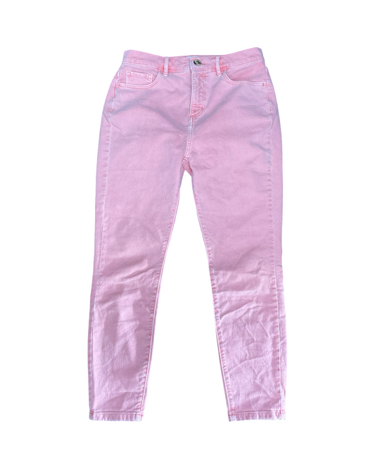 Jeans Straight By Loft In Pink, Size:4