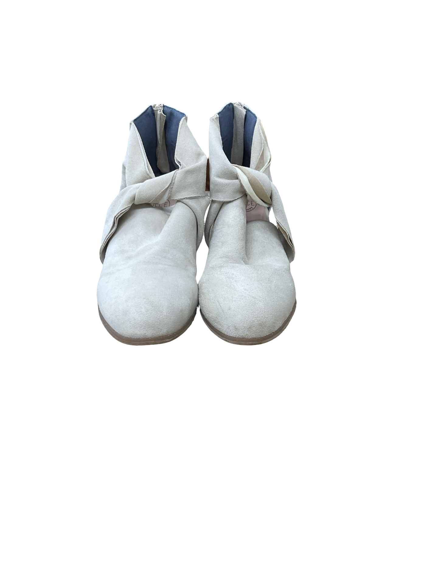 Boots Ankle Heels By Clothes Mentor In Cream, Size:10