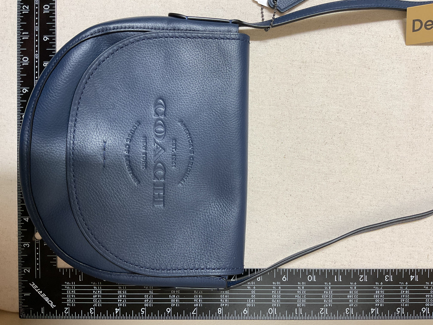 Handbag Designer By Coach In Navy, Size:Small