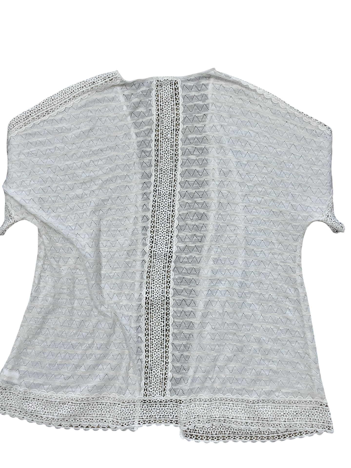 Cardigan By Ana In White, Size:2X