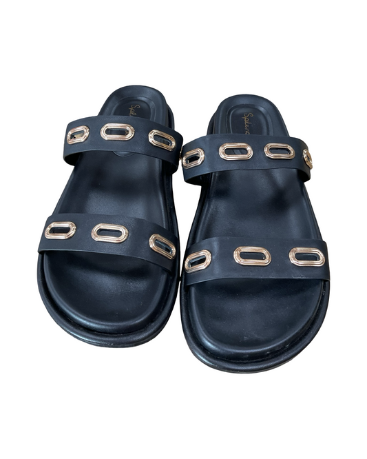 Sandals Flip Flops By Splendid In Black, Size:8.5