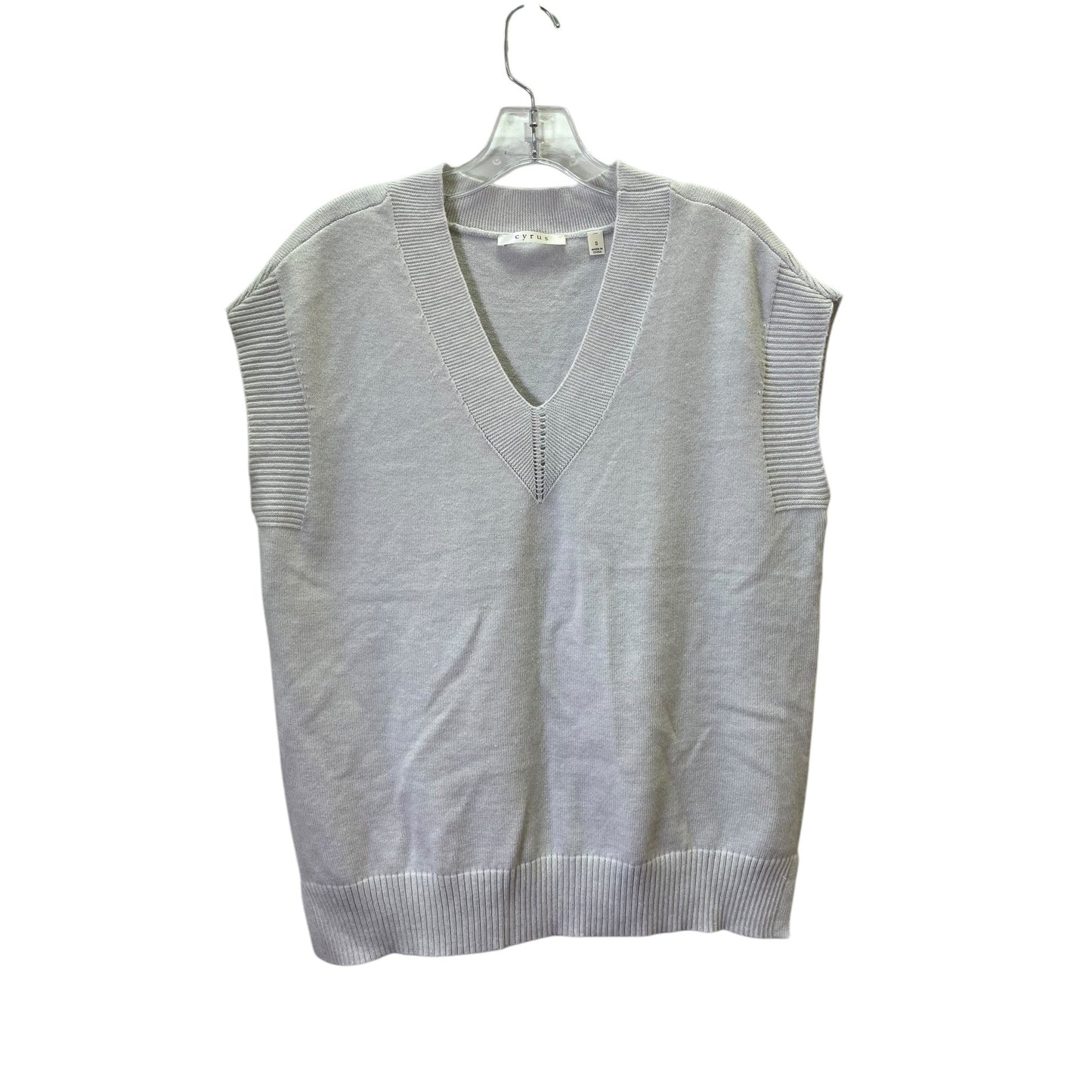 Vest Sweater By Cyrus Knits In Grey, Size:S