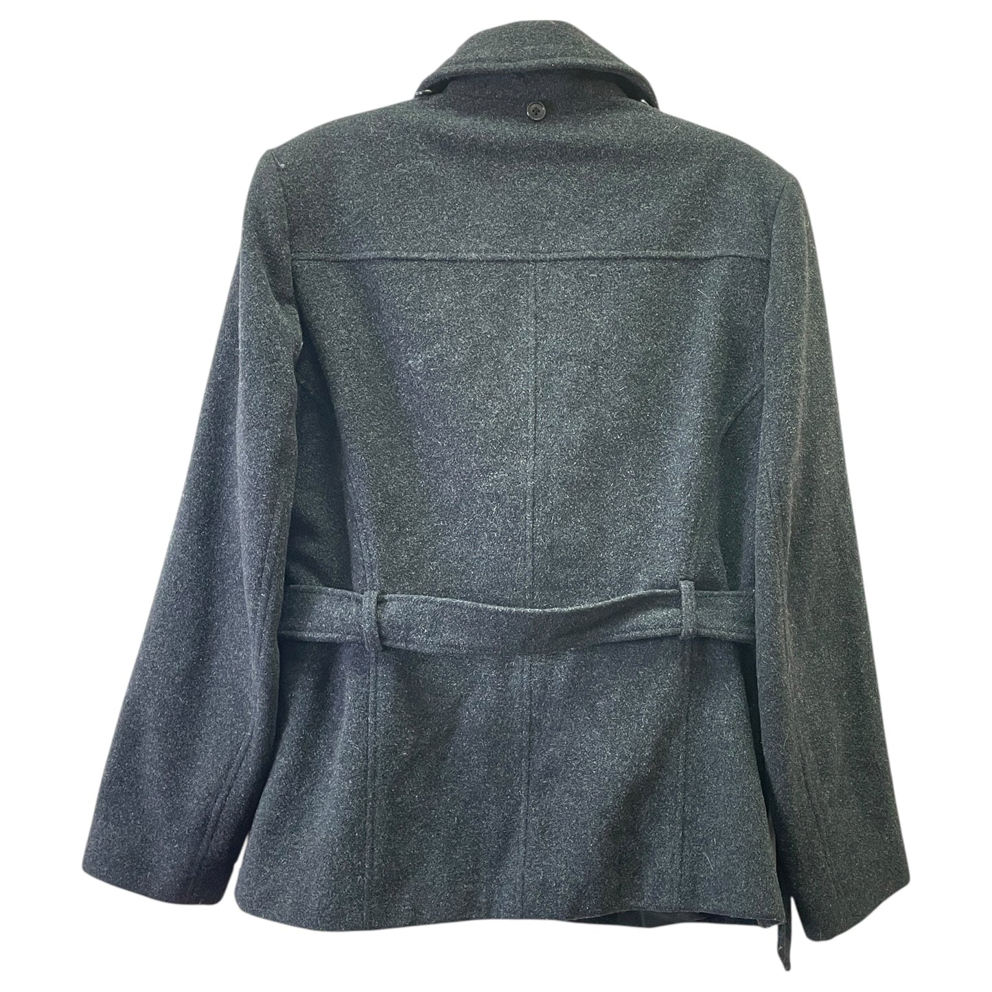 Coat Peacoat By GIACCA In Black & Grey, Size:S