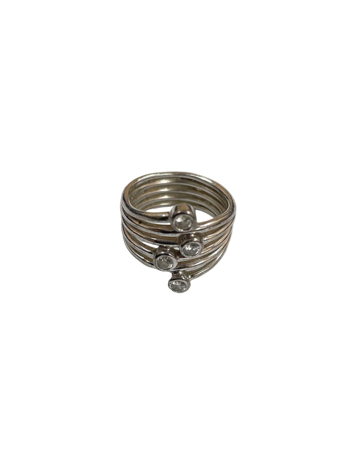 Ring Statement By Cme In Silver, Size:8