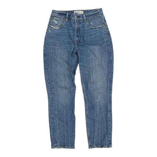 Jeans Straight By Abercrombie And Fitch In Blue Denim, Size:4