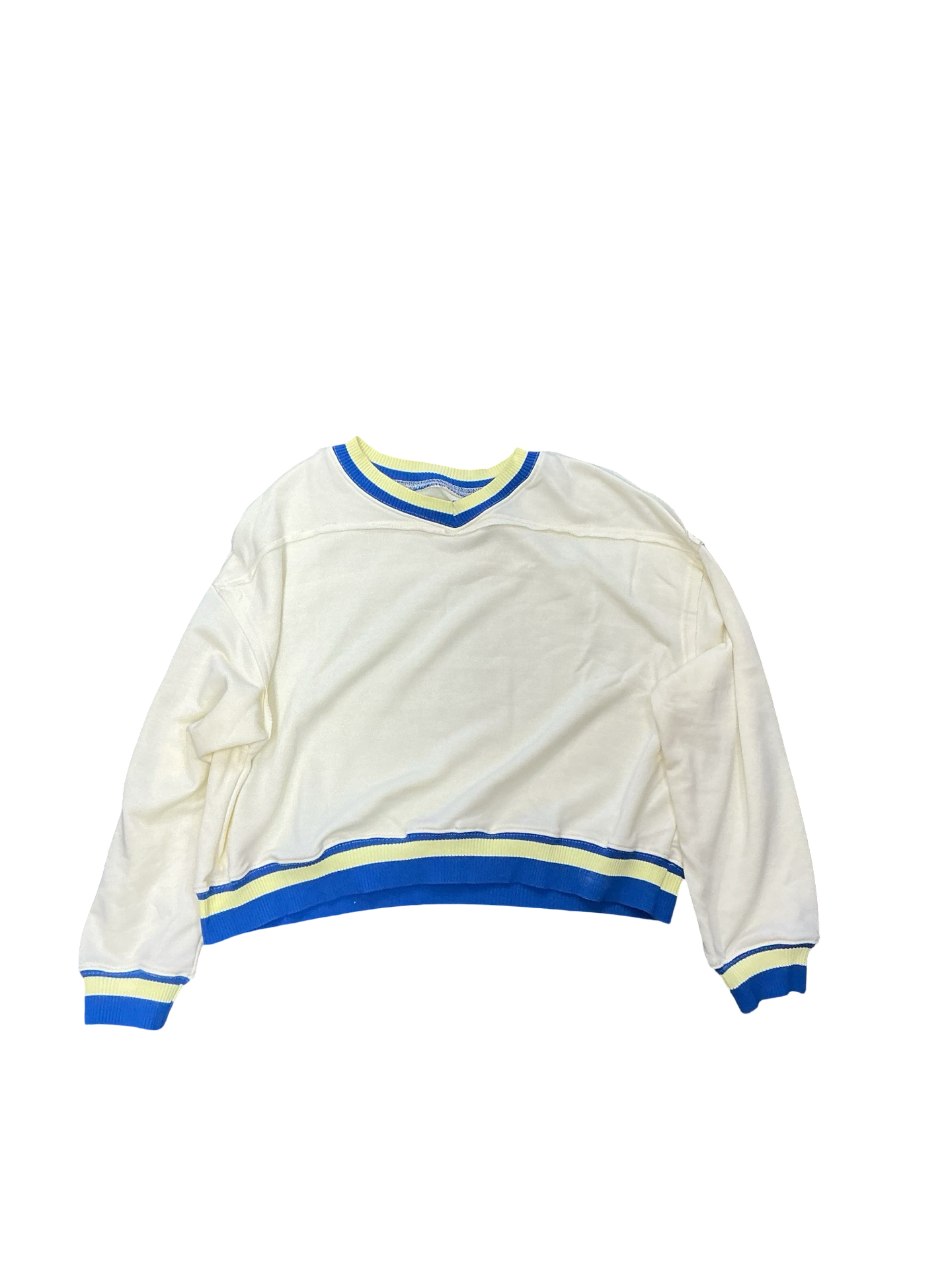 Top Ls By Clothes Mentor In Cream & Yellow, Size:L