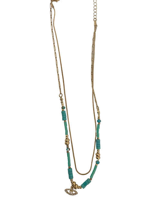 Necklace Other By Clothes Mentor In Blue & Gold