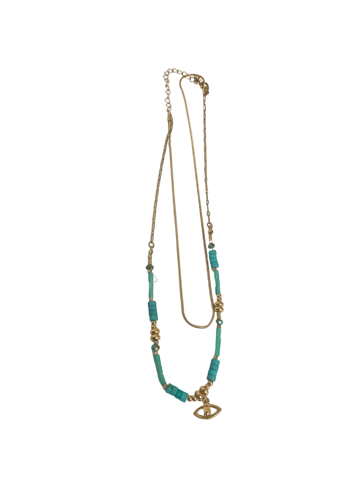 Necklace Other By Clothes Mentor In Blue & Gold