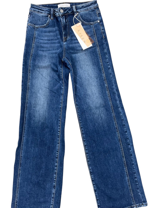 Jeans Straight By Risen In Blue Red & White, Size:6