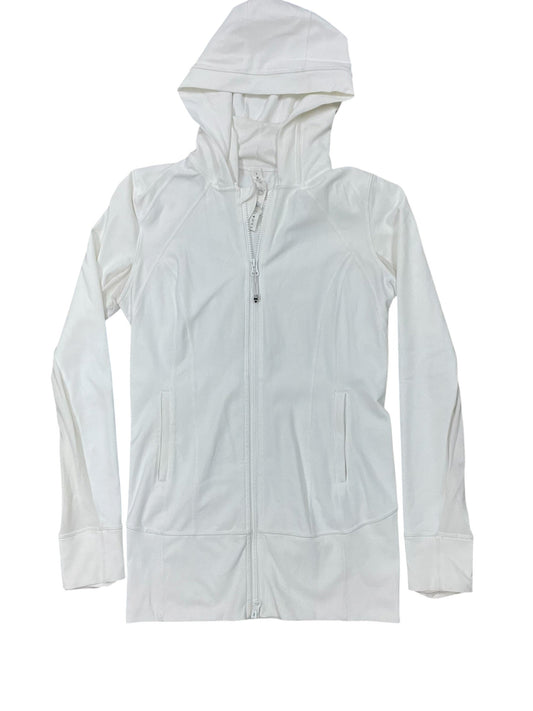 Athletic Jacket By Lululemon In White, Size:M