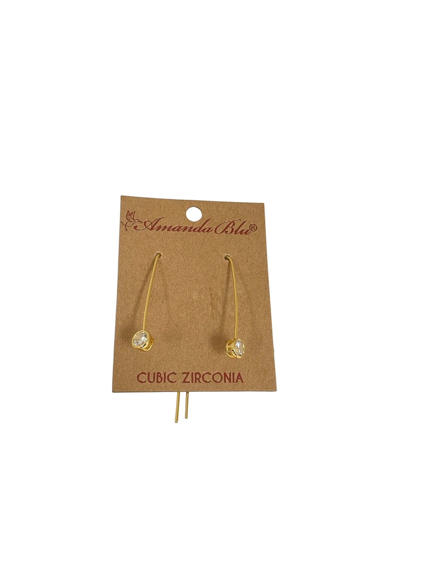 Earrings Dangle/Drop By AMANDA BLU In Gold & White