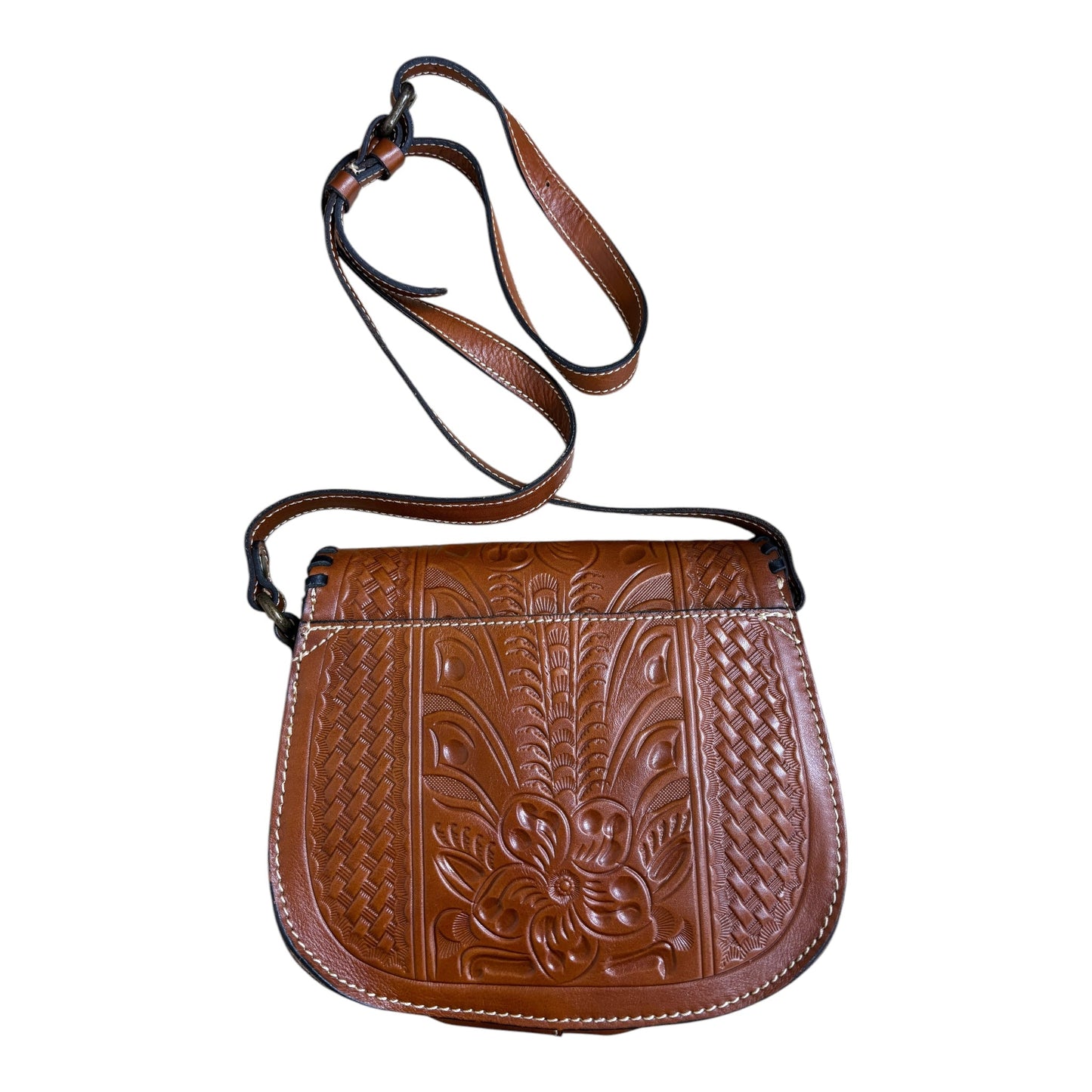 Crossbody Designer By Patricia Nash In Brown, Size:Small