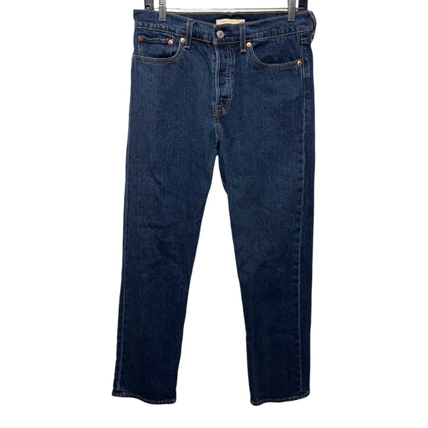 Wedgie Straight Jeans By Levis In Blue Denim, Size: 8/29