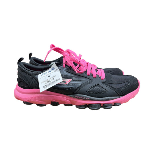 Shoes Athletic By Skechers In Black & Pink, Size:9.5