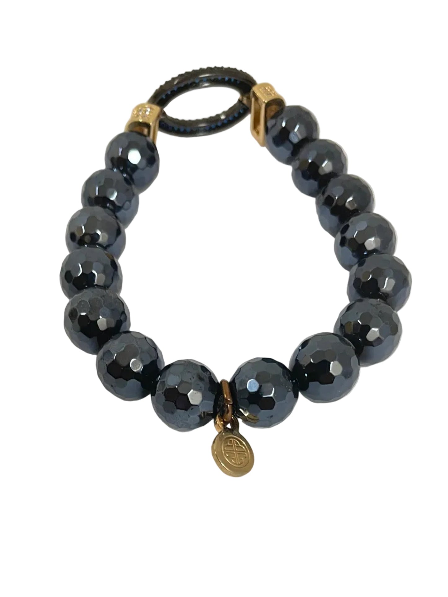 Bracelet Beaded By Clothes Mentor In Blue & Gold