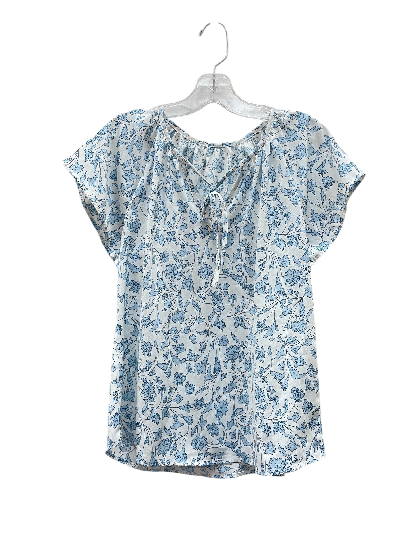 Blouse Ss By Clothes Mentor In Blue Denim, Size:S