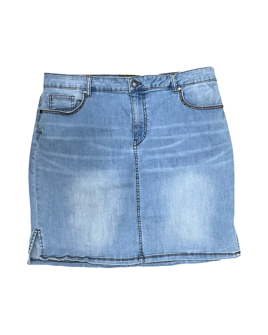 Skirt Mini & Short By Clothes Mentor In Blue Denim, Size:16