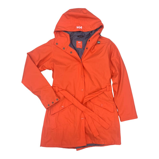 Coat Raincoat By Helly Hansen In Orange, Size:M