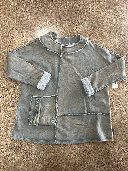 Sweatshirt Crewneck By Clothes Mentor In Green, Size:M