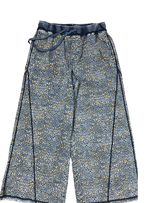 Pants Lounge By Easel In Blue & Brown, Size:L