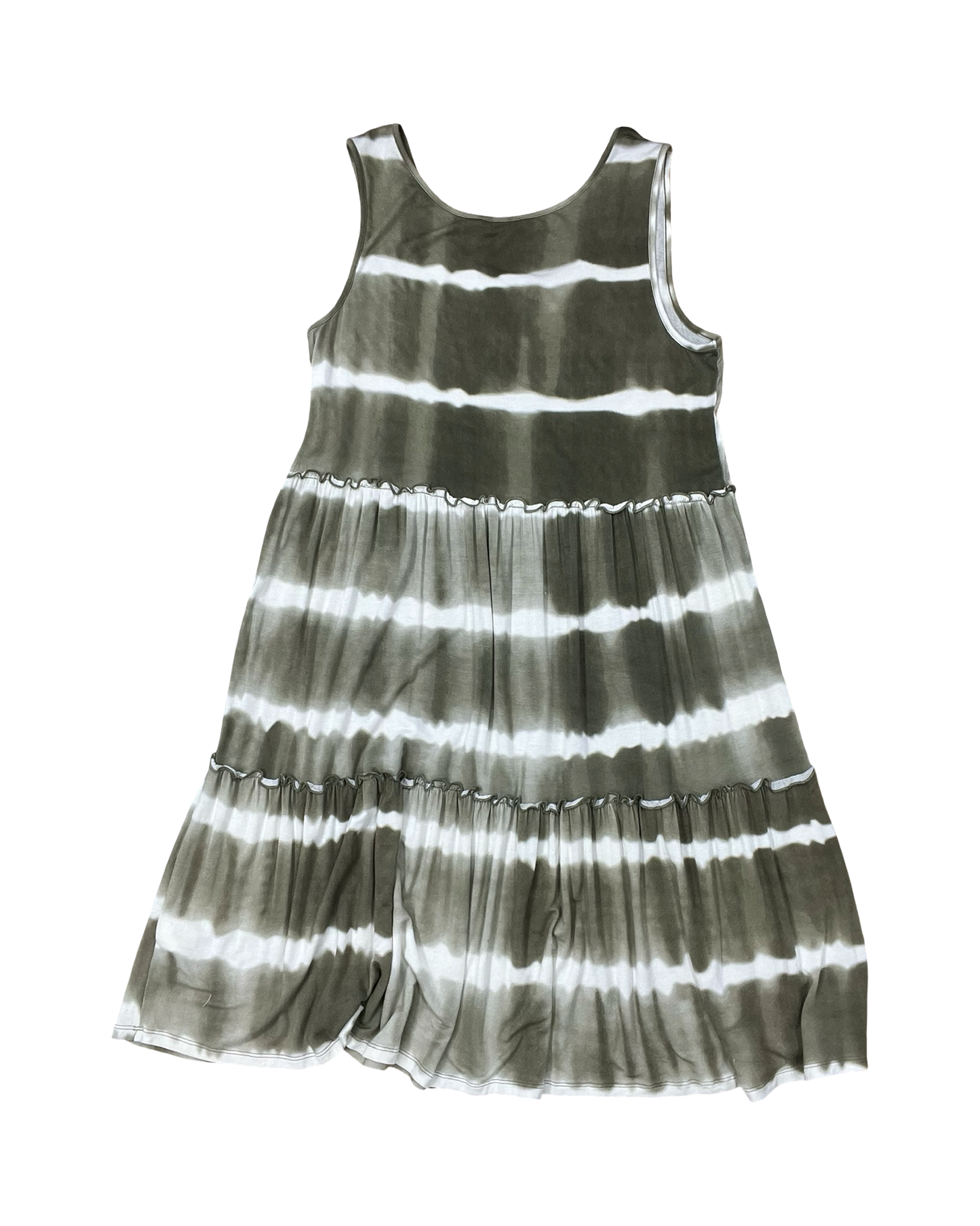 Dress Casual Midi By Tribal In Cream & Green, Size:M