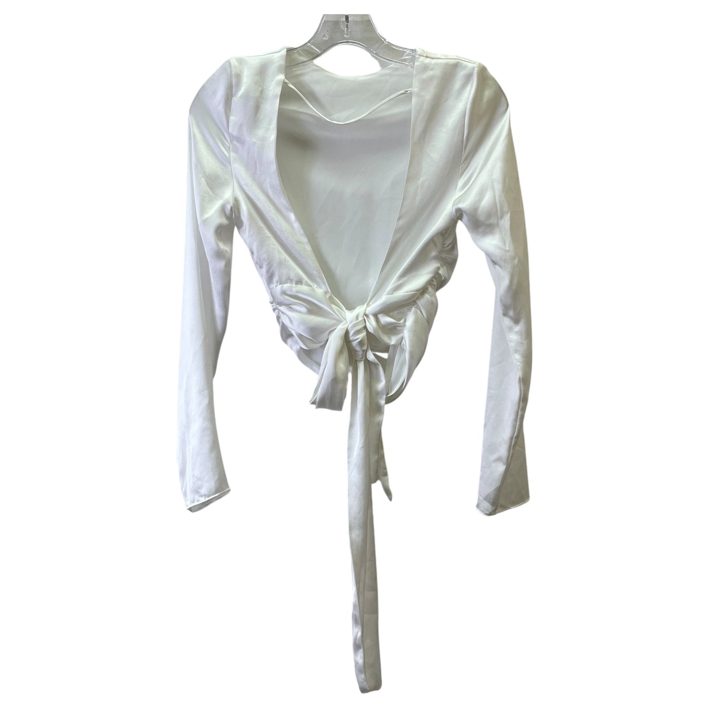 Top Ls Basic By Zara In White, Size:Xs