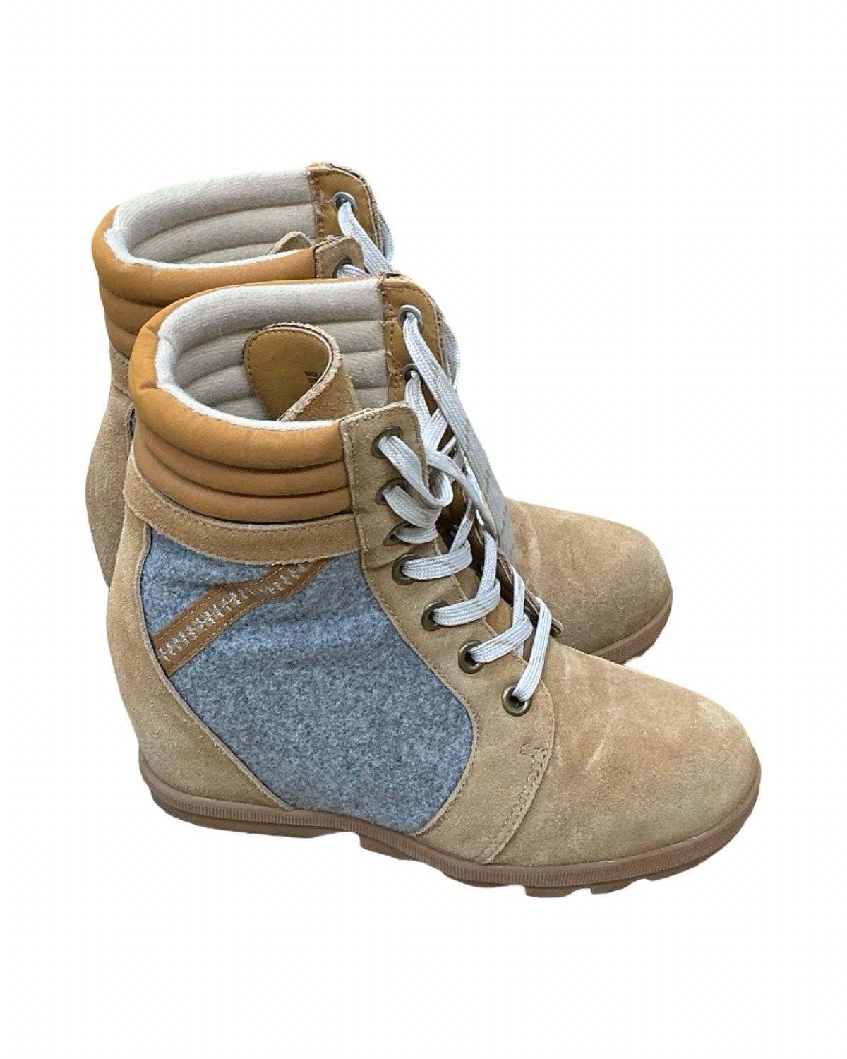 Boots Ankle Heels By Serra In Tan, Size:8
