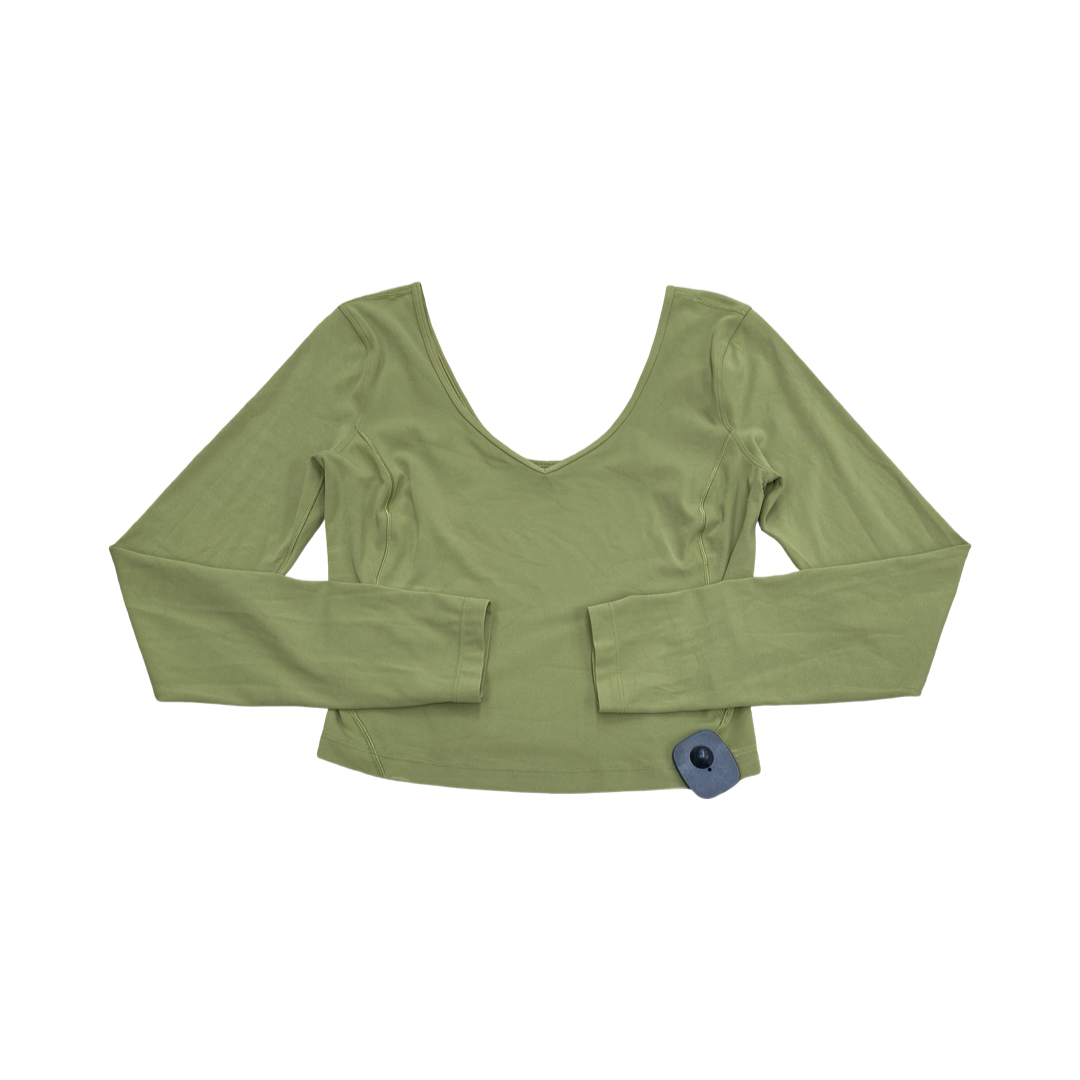 Athletic Top Ls Crewneck By Lululemon In Green, Size:6