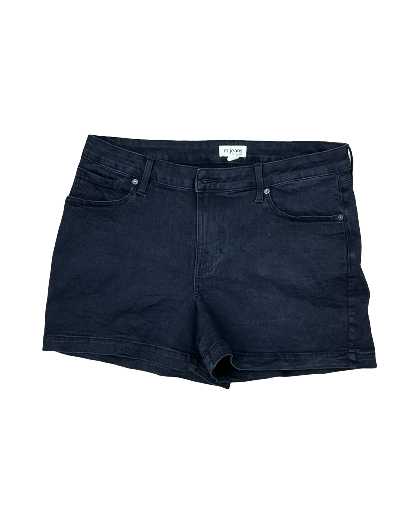 Shorts By Maurices In Black Denim, Size:14
