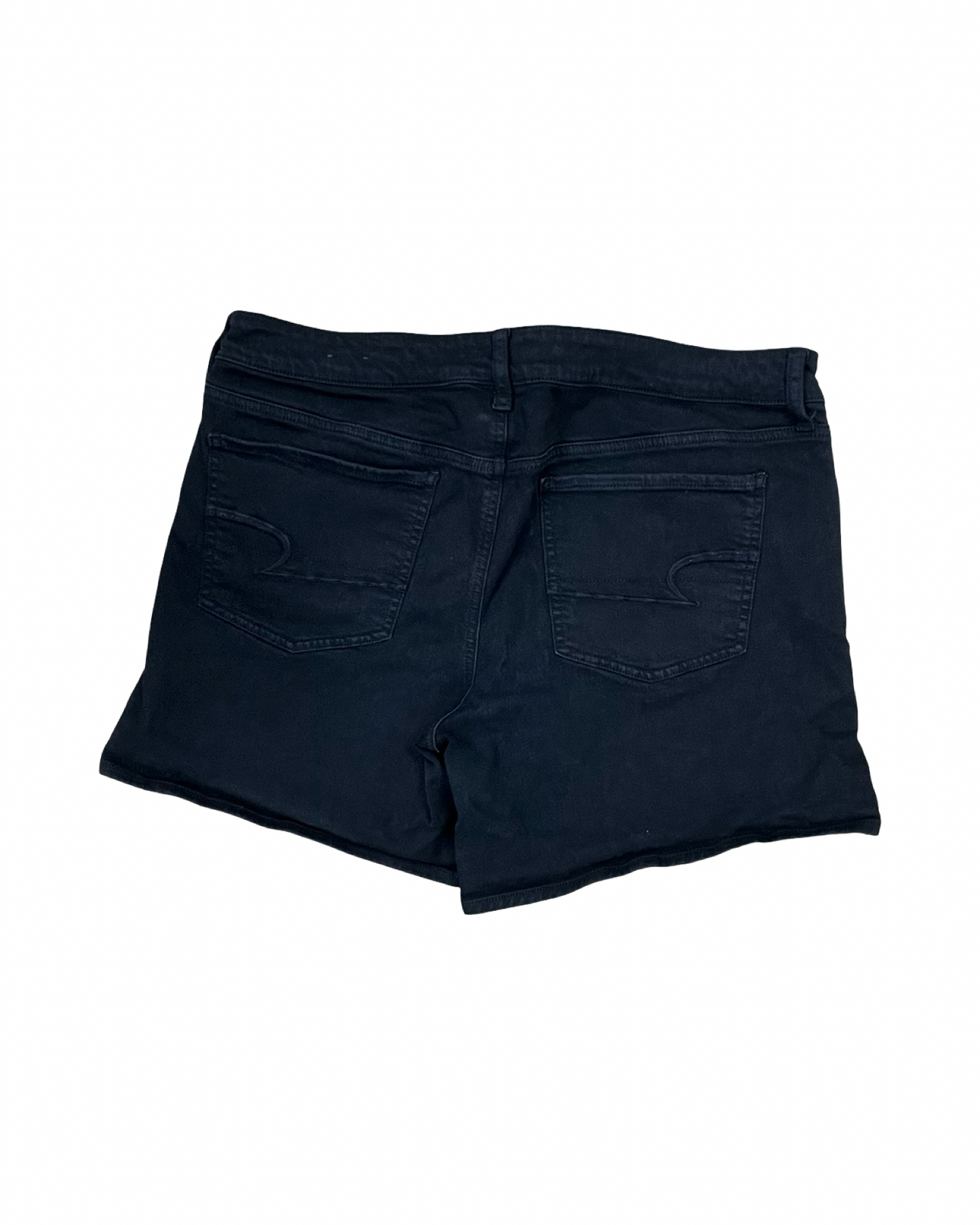 Shorts By American Eagle In Black Denim, Size:16