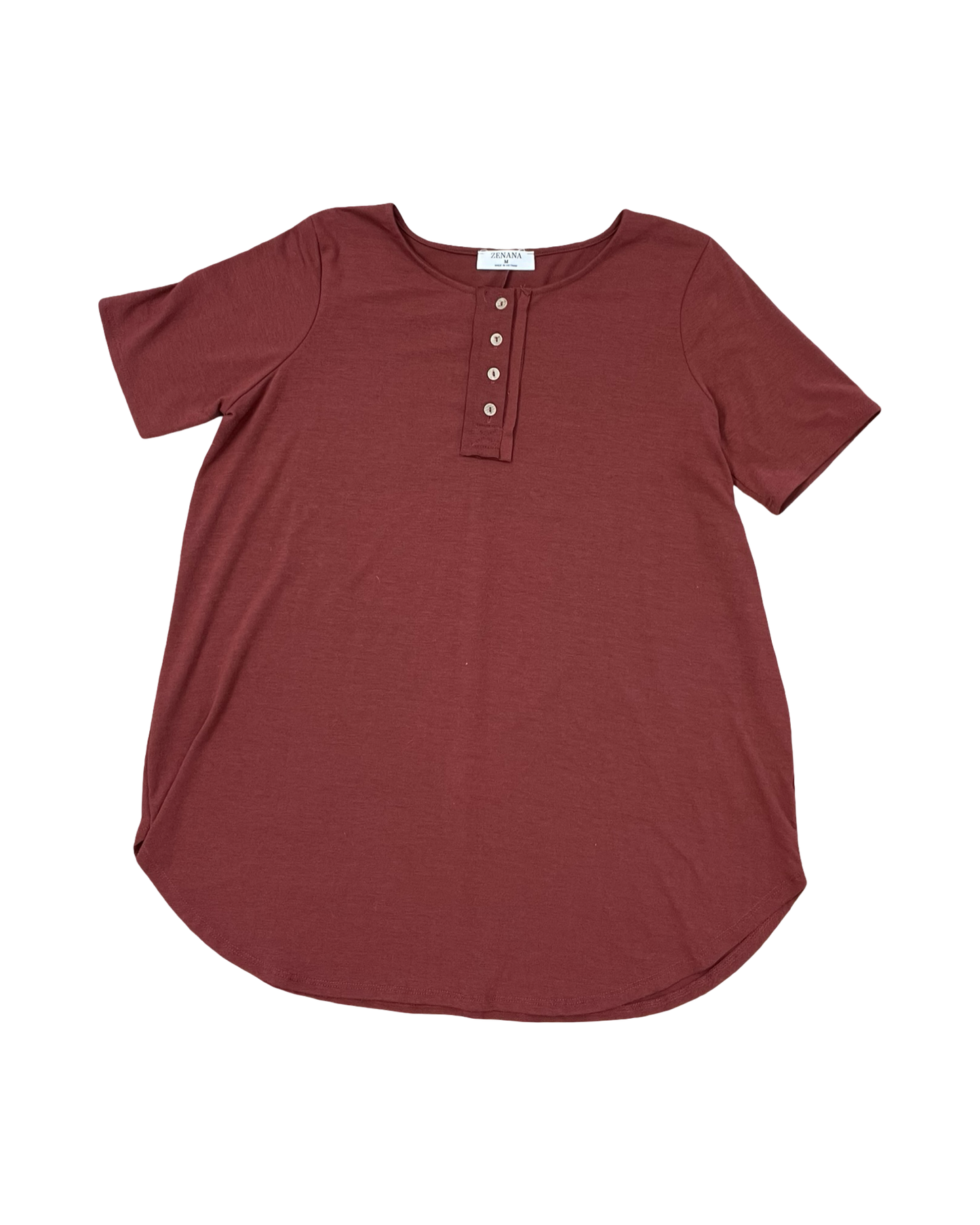 Top Ss By Zenana In Brown, Size:M