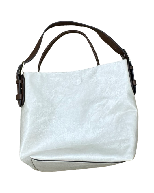 Handbag By Joy In Cream, Size:Large