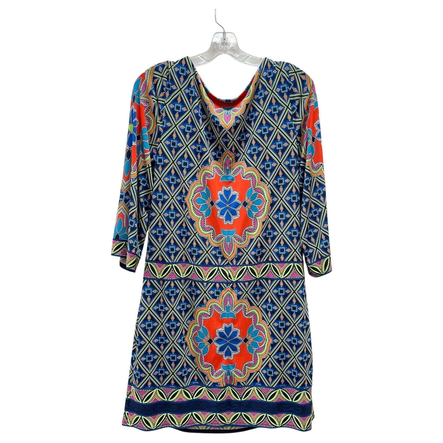 Dress Casual Midi By Laundry In Blue & Orange, Size:M
