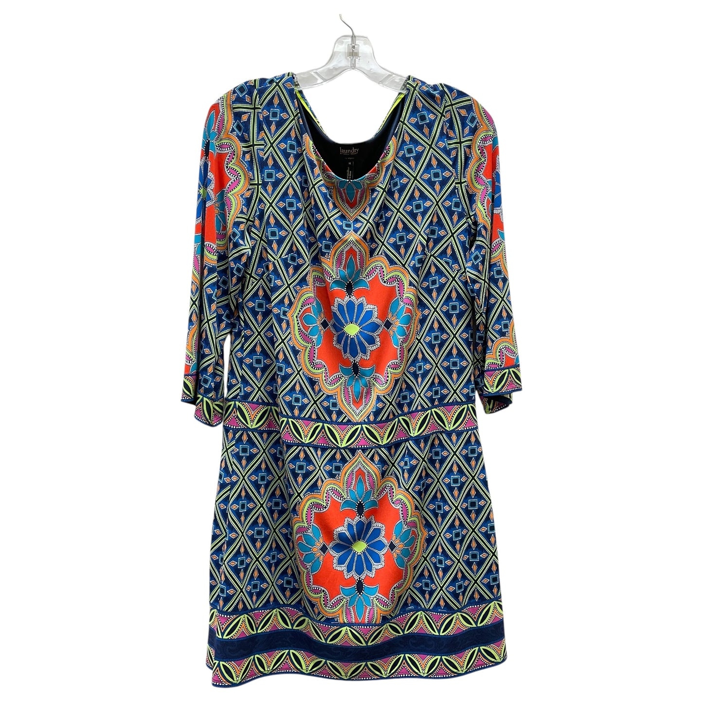 Dress Casual Midi By Laundry In Blue & Orange, Size:M