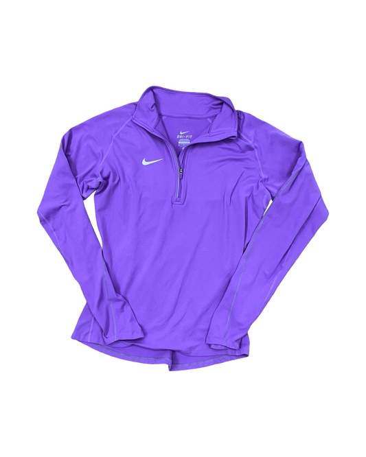 Athletic Top Ls Collar By Nike In Purple, Size:S