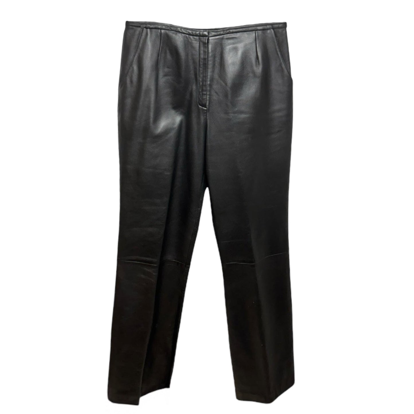 Leather Pants Straight By Lord And Taylor In Black, Size: 8